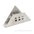 Triangular stainless steel vertical paper towel holder